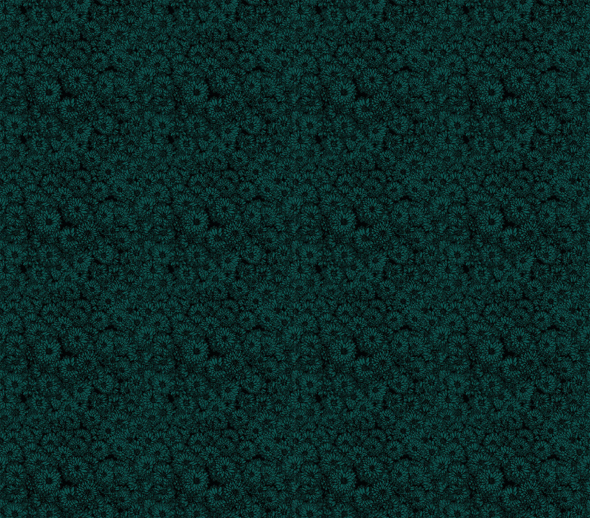 Indelible Quilt Fabric by Anna Maria Parry - Mums in Seaweed Green - AMT1002-62L