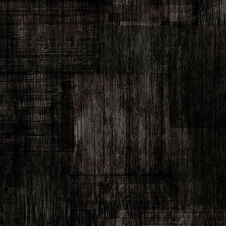 Into the Woods Quilt Fabric - Wood Texture in Black  - 2600 30840 J
