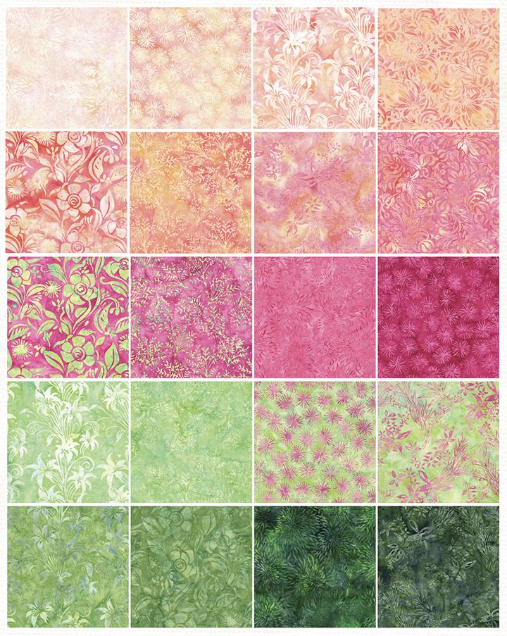 Island Batik Quilt Fabric - Everlasting 10" Stack - set of 42 10" squares - Everlasting-ST