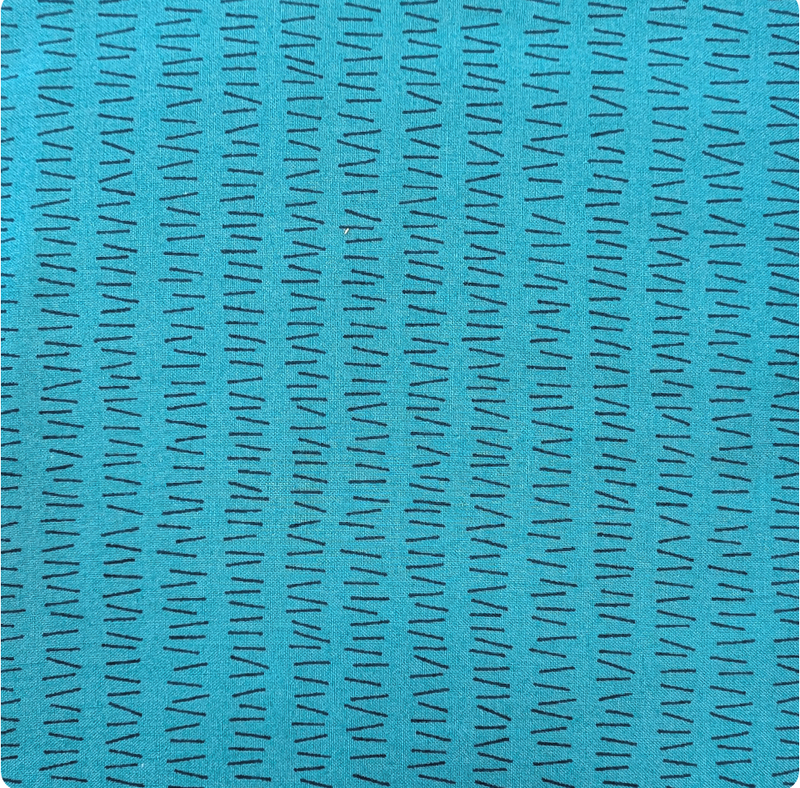 Japanese Imported Quilt Fabric - Handworks MaNo Crie Hash Marks in Aqua - MC10616-E