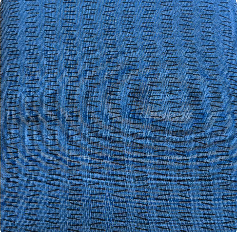 Japanese Imported Quilt Fabric - Handworks MaNo Crie Hash Marks in Blue - MC10616-F
