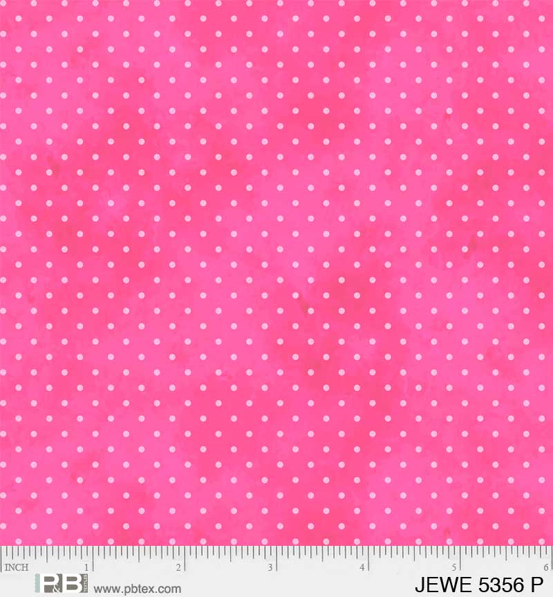 Jewel Pin Dot Quilt Fabric - Dots in Pink - JEWE 05356 P