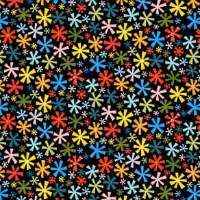 Joyful Jamboree Quilt Fabric - Confetti Carnival in Black - DDC12867-BLAC-D