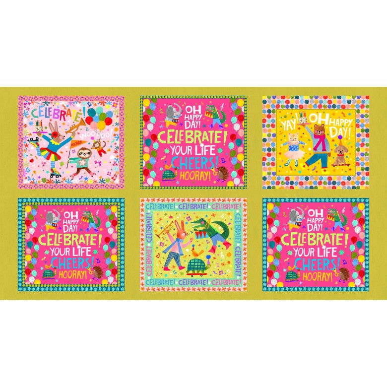 Joyful Jamboree Quilt Fabric - Joyful Jamboree Panel - DDC12890-MULT-D - SOLD AS A 24" PANEL