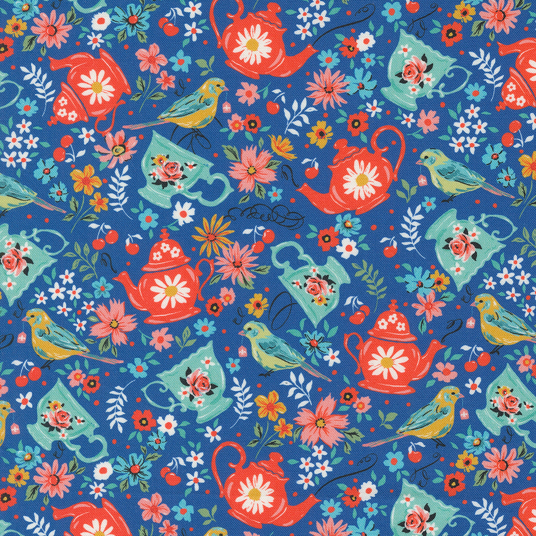 Julia Quilt Fabric - Tea Time in Delft Blue - 11921 12