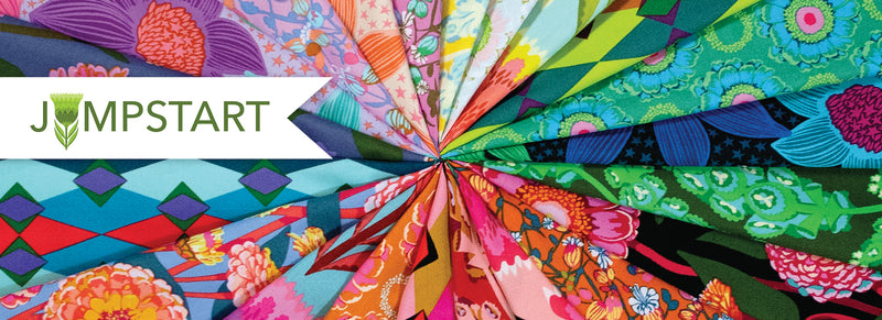 Jumpstart Quilt Fabric by Anna Maria Parry - 21 piece Fat Quarter Bundle - FQJUMP21-10