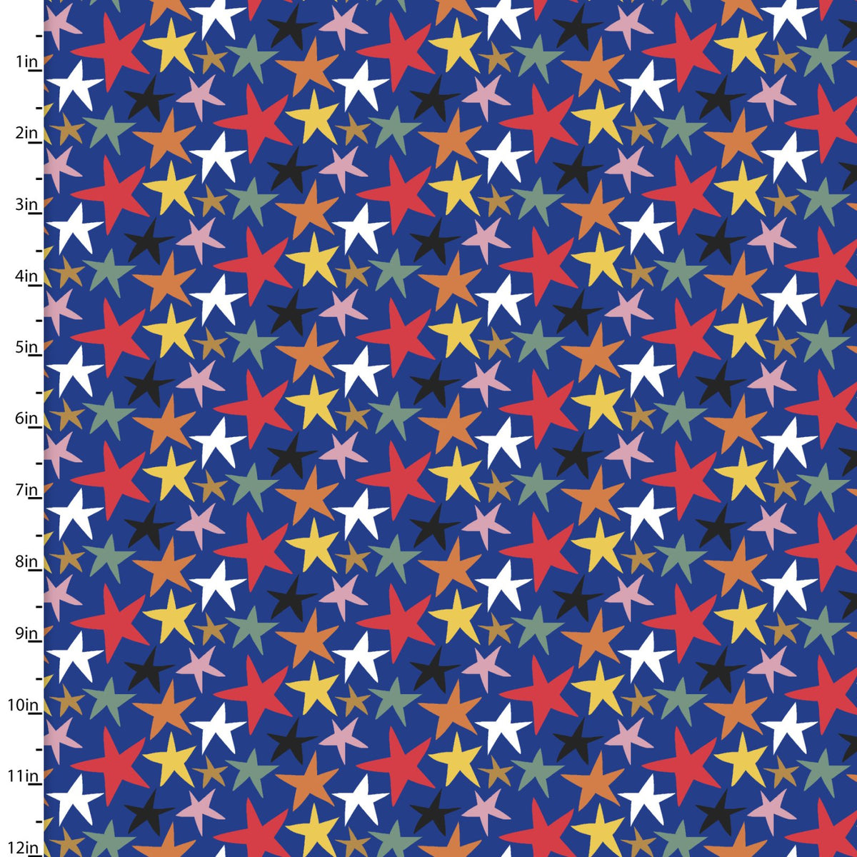 Jungle Jam Quilt Fabric - Star Jam in Blue - 23323-BLU