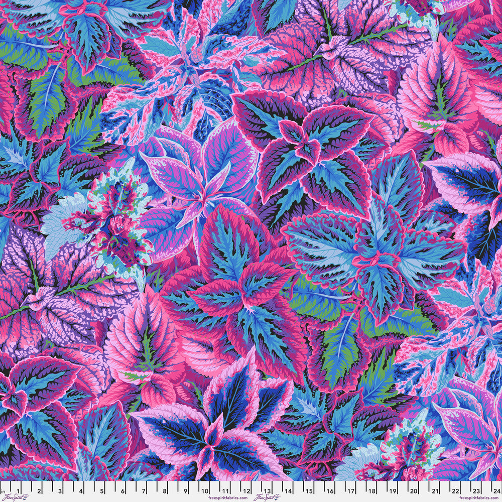 Kaffe Fassett Collective August 2025 Quilt Fabric - Bold Leaves in Blue - PWPJ132.BLUE