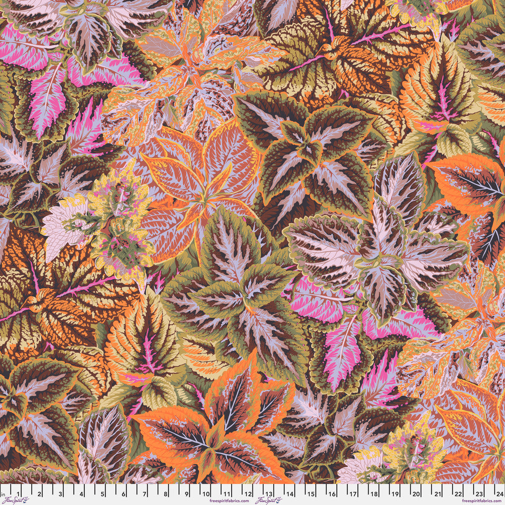 Kaffe Fassett Collective August 2025 Quilt Fabric - Bold Leaves in Brown - PWPJ132.BROWN
