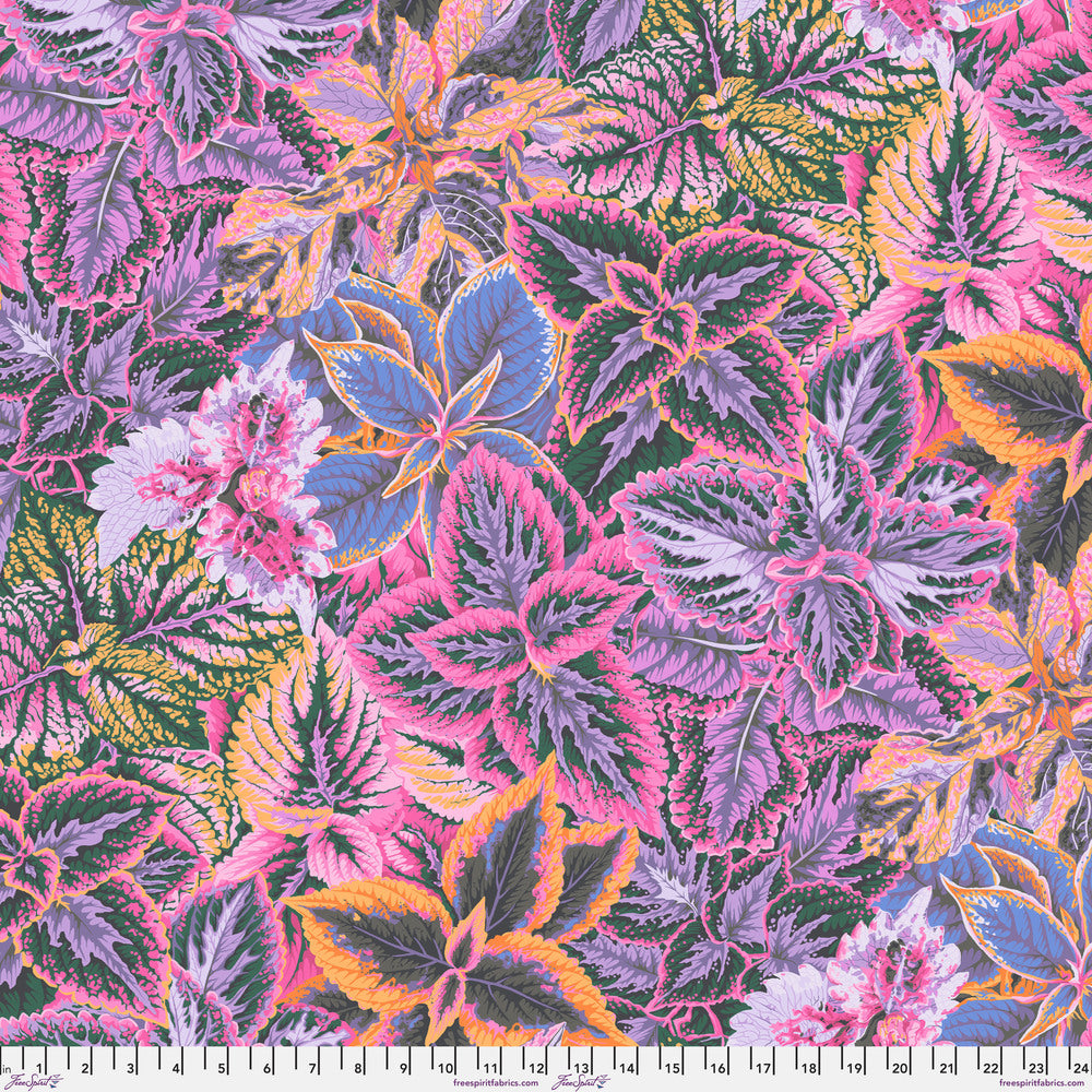 Kaffe Fassett Collective August 2025 Quilt Fabric - Bold Leaves in Pink - PWPJ132.PINK