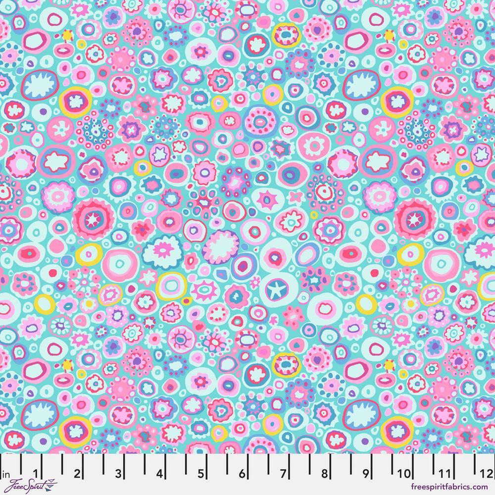 Kaffe Fassett Collective August 2025 Quilt Fabric - Paperweight in Aqua - PWGP020.AQUA