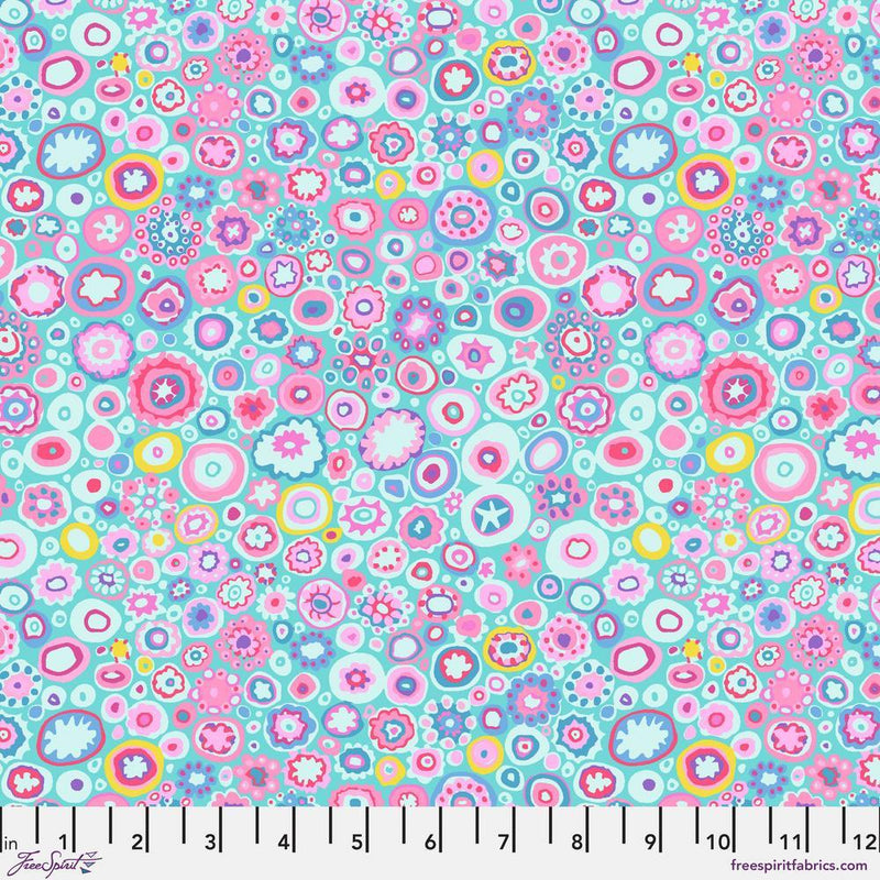 Kaffe Fassett Collective August 2025 Quilt Fabric - Paperweight in Aqua - PWGP020.AQUA