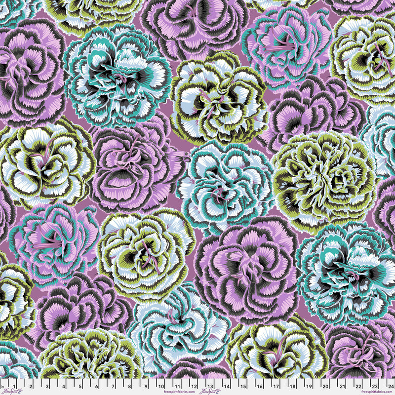 Kaffe Fassett Collective August 2025 Quilt Fabric - Picotee Carnations in Contrast - PWPJ133.CONTRAST