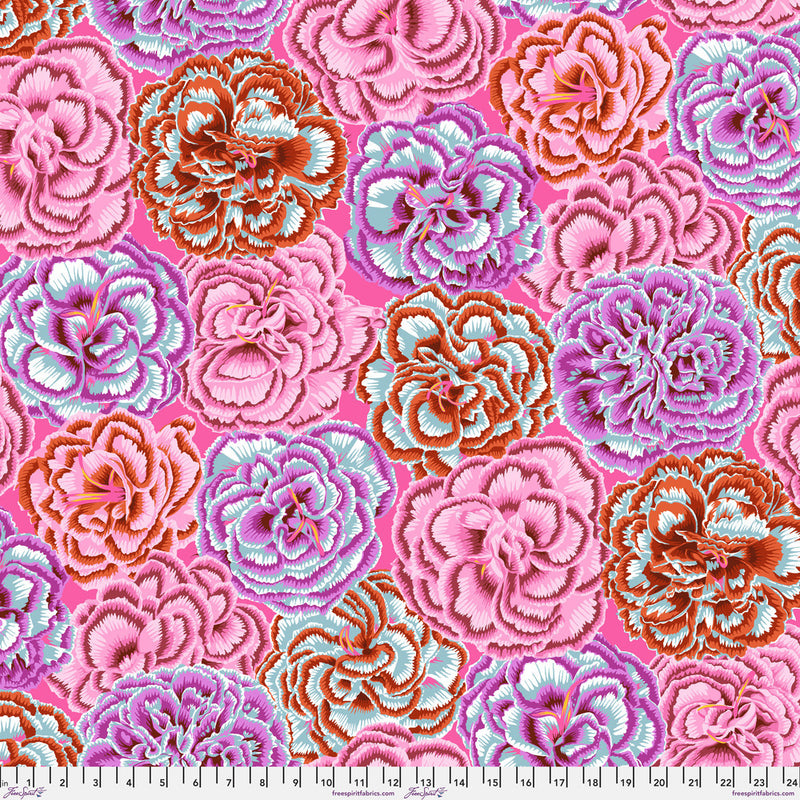Kaffe Fassett Collective August 2025 Quilt Fabric - Picotee Carnations in Pink - PWPJ133.PINK