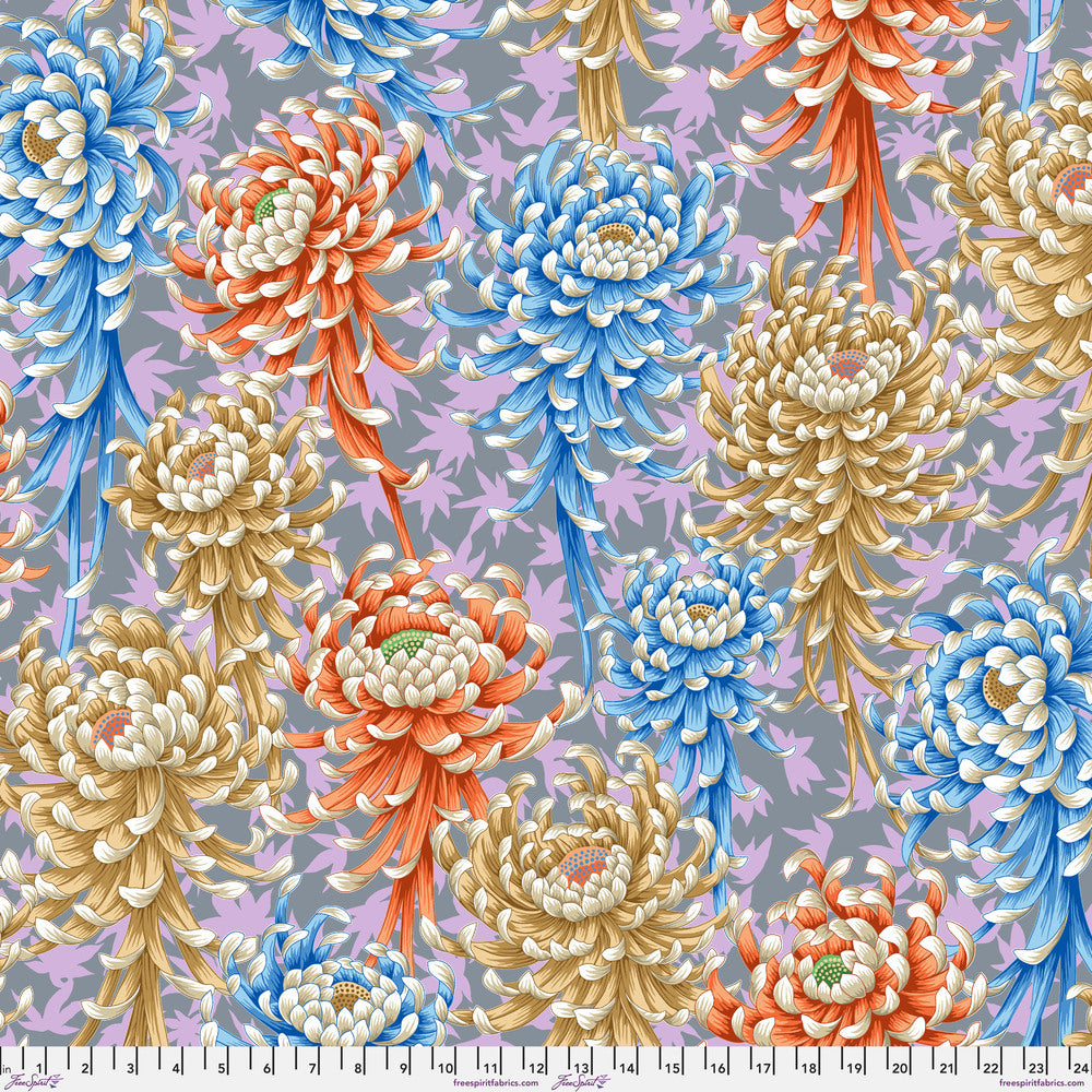 Kaffe Fassett Collective August 2025 Quilt Fabric - Spider Mums in Pastel - PWPJ135.PASTEL