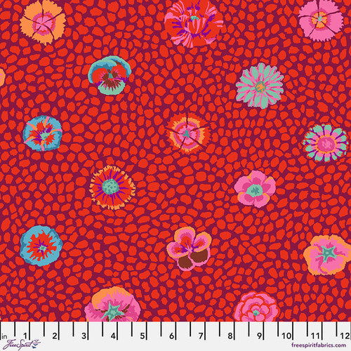 Kaffe Fassett Collective Classics Quilt Fabric - Guinea Flower in Red - PWGP059.REDXX