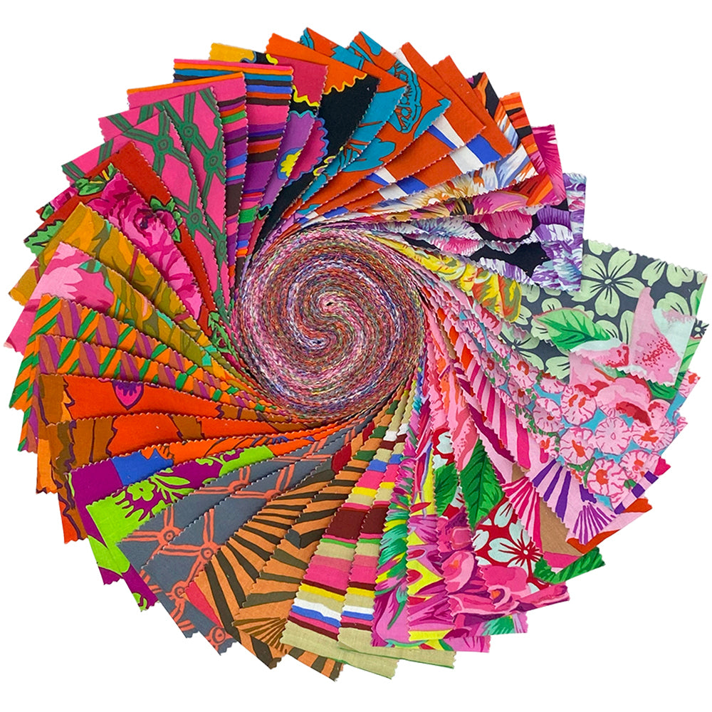 Kaffe Fassett Collective February 2026 Quilt Fabric - 2 1/2" Design Roll in Warm - set of 40 2 1/2" strips - FB4DRGP.FEB26WARM