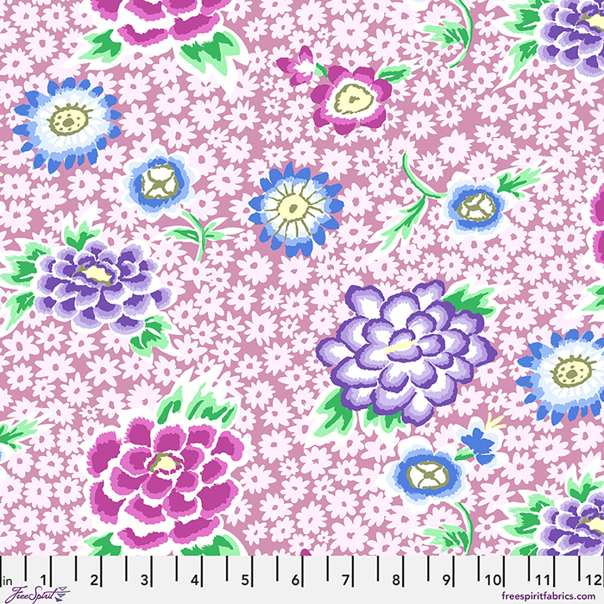 Kaffe Fassett Cotton Lawn Fabric - Charlotte in Pastel - CLGP006.PASTEL