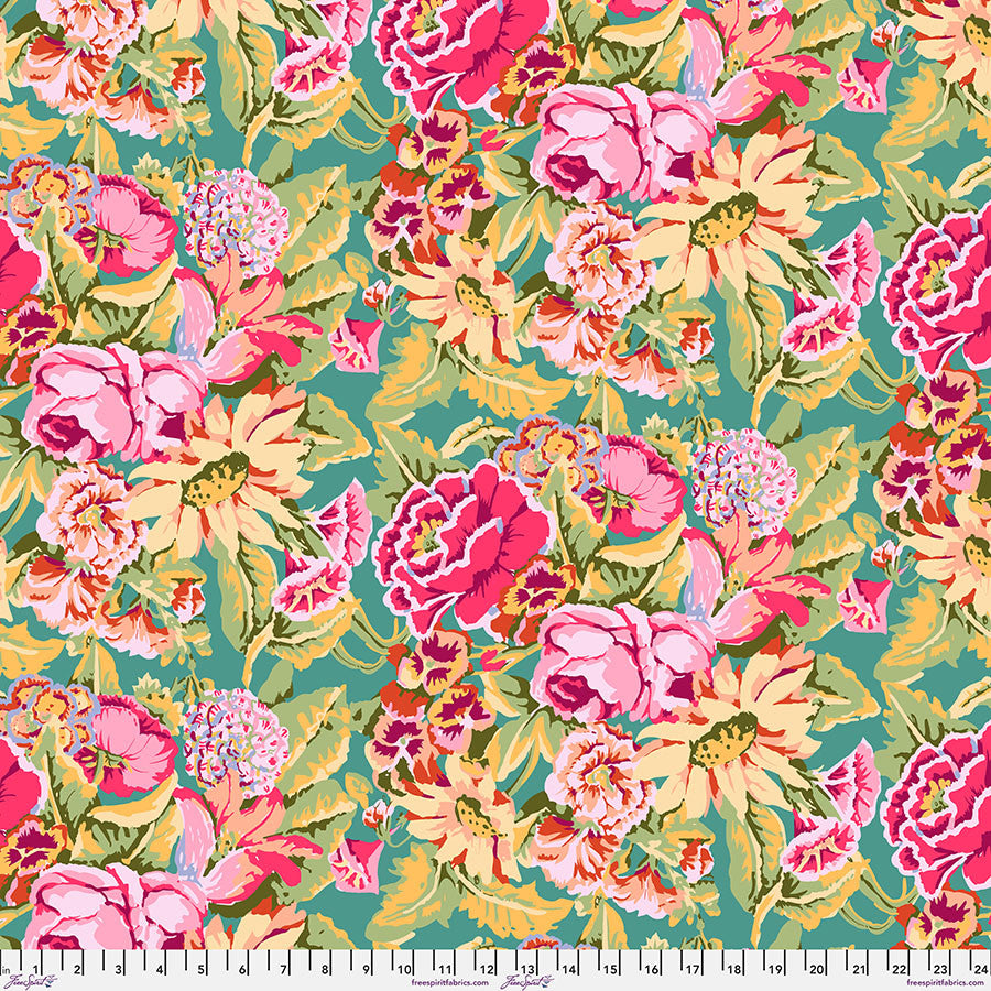 Kaffe Fassett From the Archives Quilt Fabric - Floral Dance in Pink - PWGP012.PINK