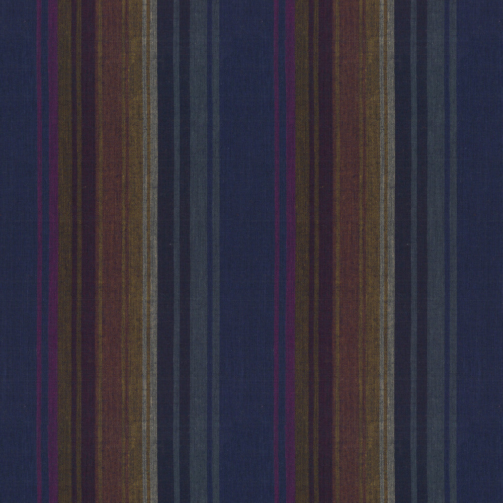 Kaffe Fassett Woven Stripes Quilt Fabric - Exotic Stripe in Midnight - WSGP004.MIDNIGHT