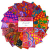 Kaffe Fassett Collective August 2024 Quilt Fabric - 5" Charm Pack in Hot (Reds/Pinks) - FB6CPGP.AUG24HOT - set of 42 5" Squares