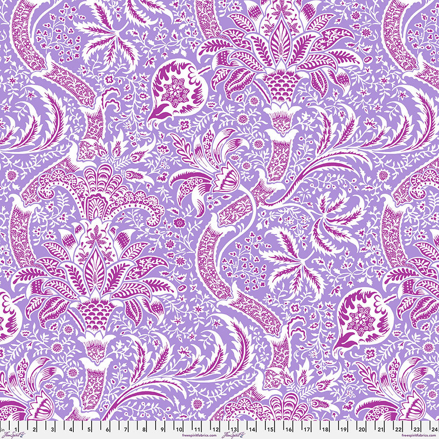 Kaffe x Morris & Co Quilt Fabric - Indian in Lavender - PWKW005.LAVENDER