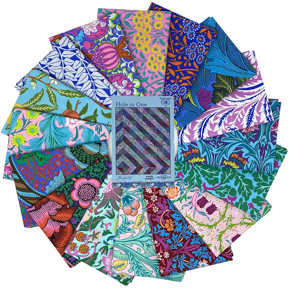 Kaffe x Morris &amp; Co Quilt Fabric - Hole in One Spark Pack Kit - FB4SPKW.HOLEINONE
