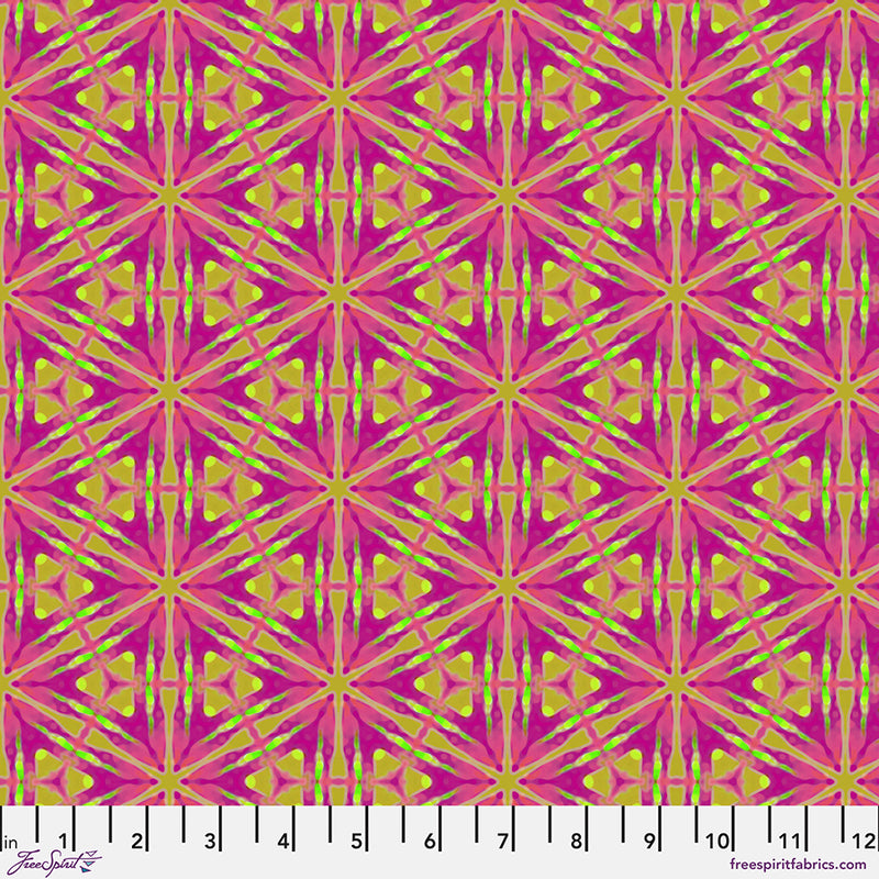 Kaleidoscope Quilt Fabric - Honeycomb in Confetti Pink/Multi - PWWR066.CONFETTI