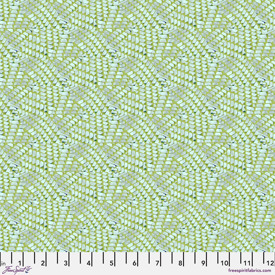 Kaleidoscope Quilt Fabric - Shimmer in Seafoam Green - PWWR062.SEAFOAM