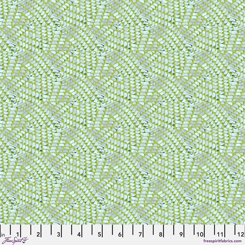 Kaleidoscope Quilt Fabric - Shimmer in Seafoam Green - PWWR062.SEAFOAM