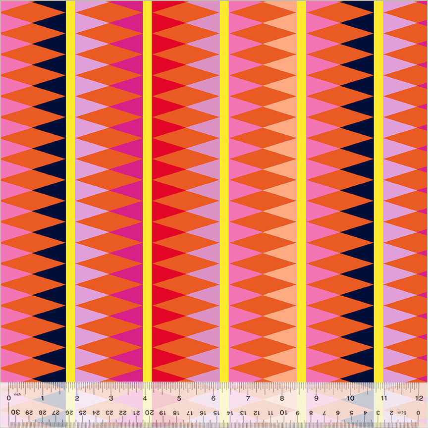Kaleidoscope Quilt Fabric - Trove in Marigold Orange - 54119D-8