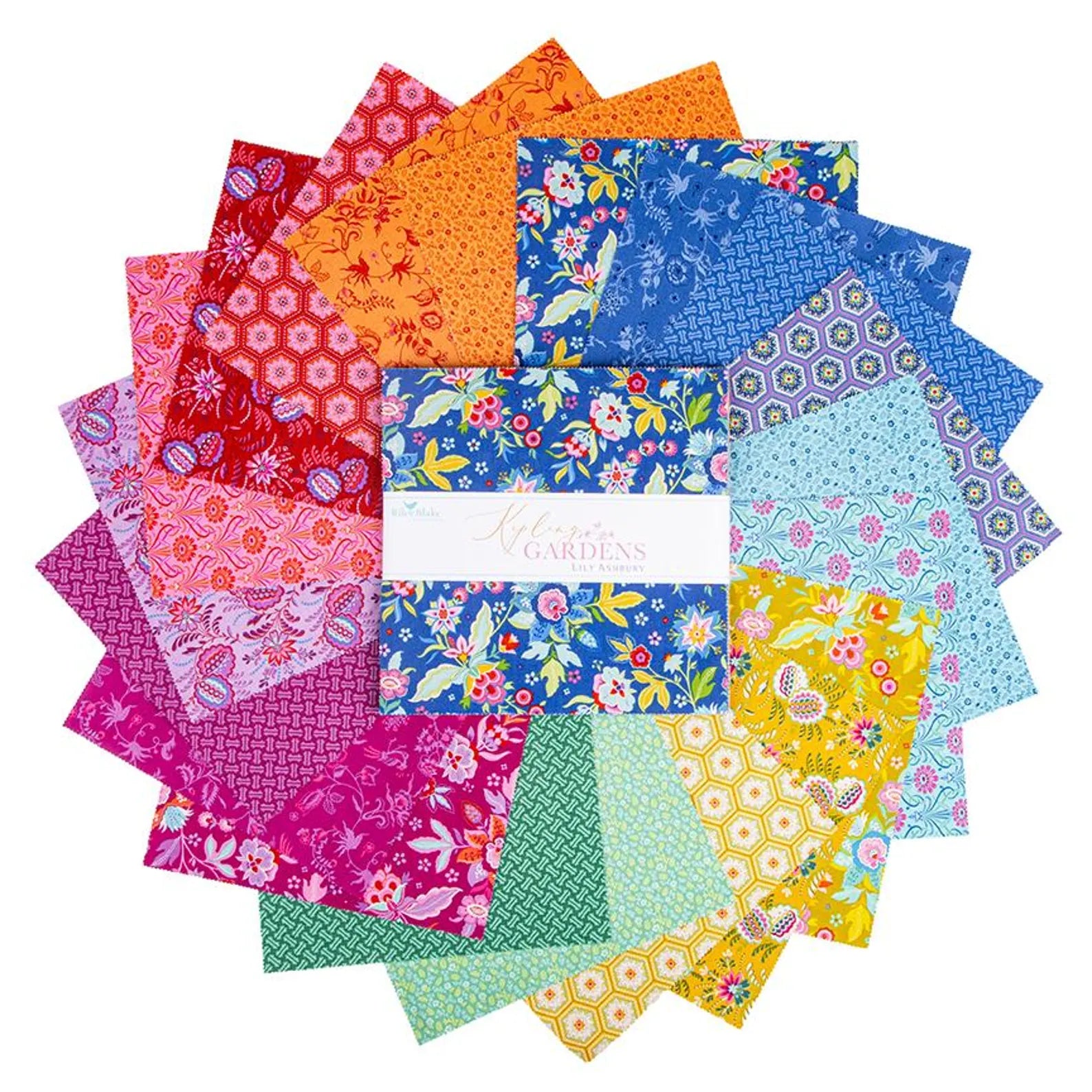 Kipling Gardens Quilt Fabric - 10" stacker - set of 42 10" squares - 10-17880-42