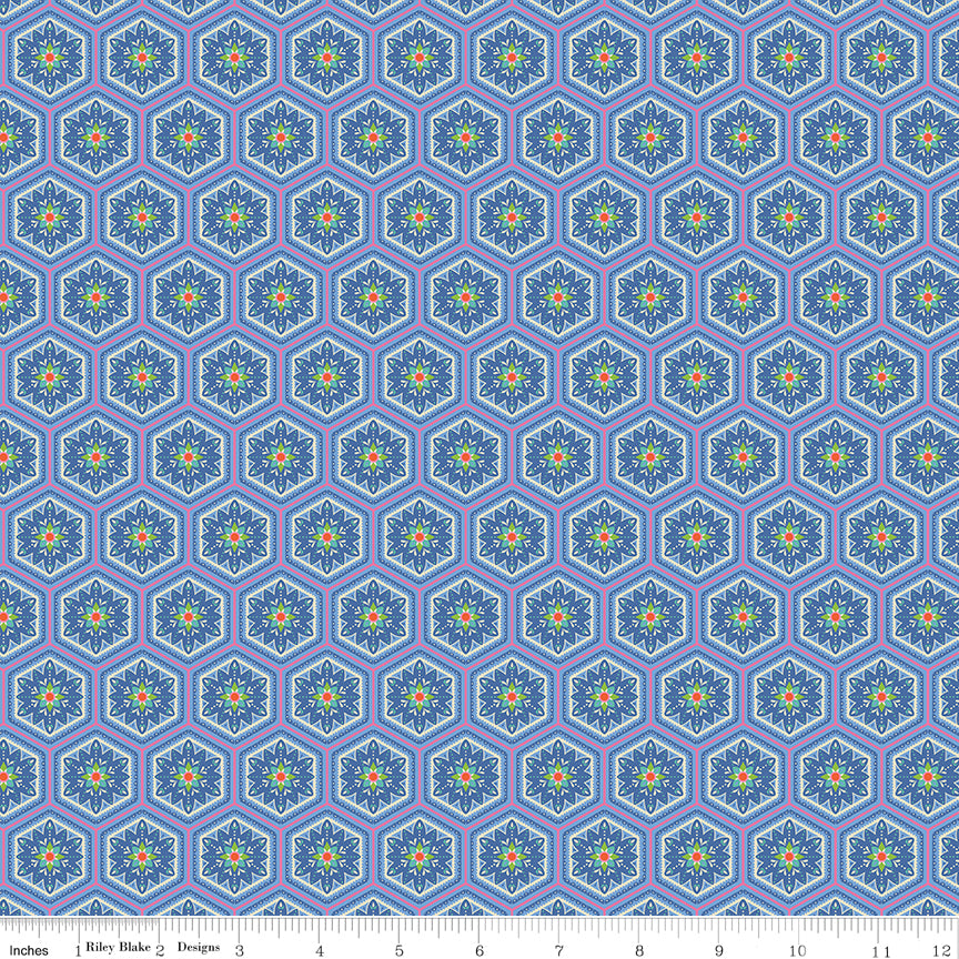 Kipling Gardens Quilt Fabric - Everly in Blueberry - C17884-BLUEBERRY