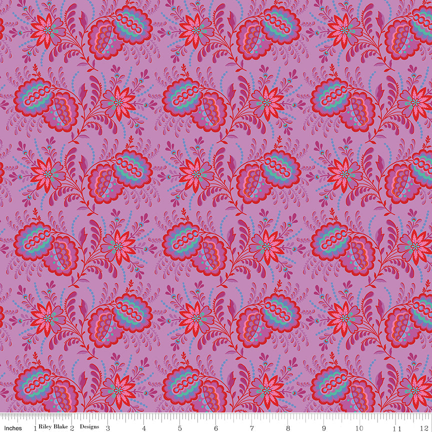 Kipling Gardens Quilt Fabric - Pemberley in Violet Purple - C17881-VIOLET