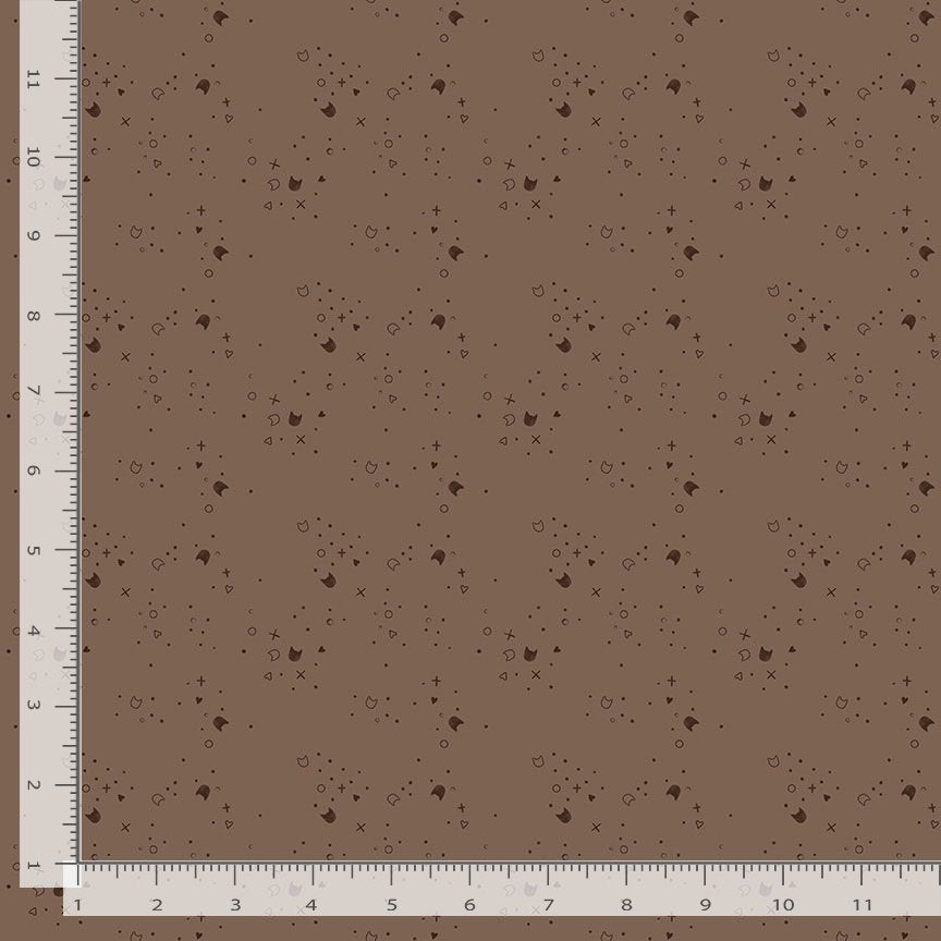 Kitty Litter Quilt Fabric - Blender in Brownie (Brown) - STELLA-DPJ300  BROWNIE