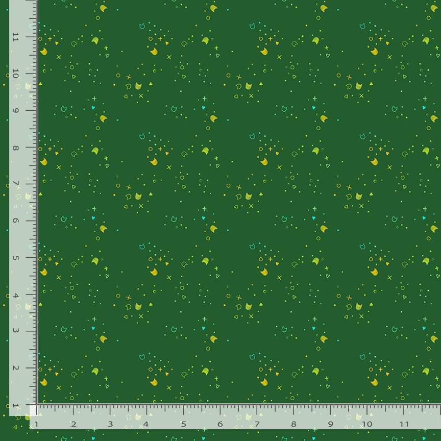 Kitty Litter Quilt Fabric - Blender in Catnip (Green) - STELLA-DPJ300  CATNIP