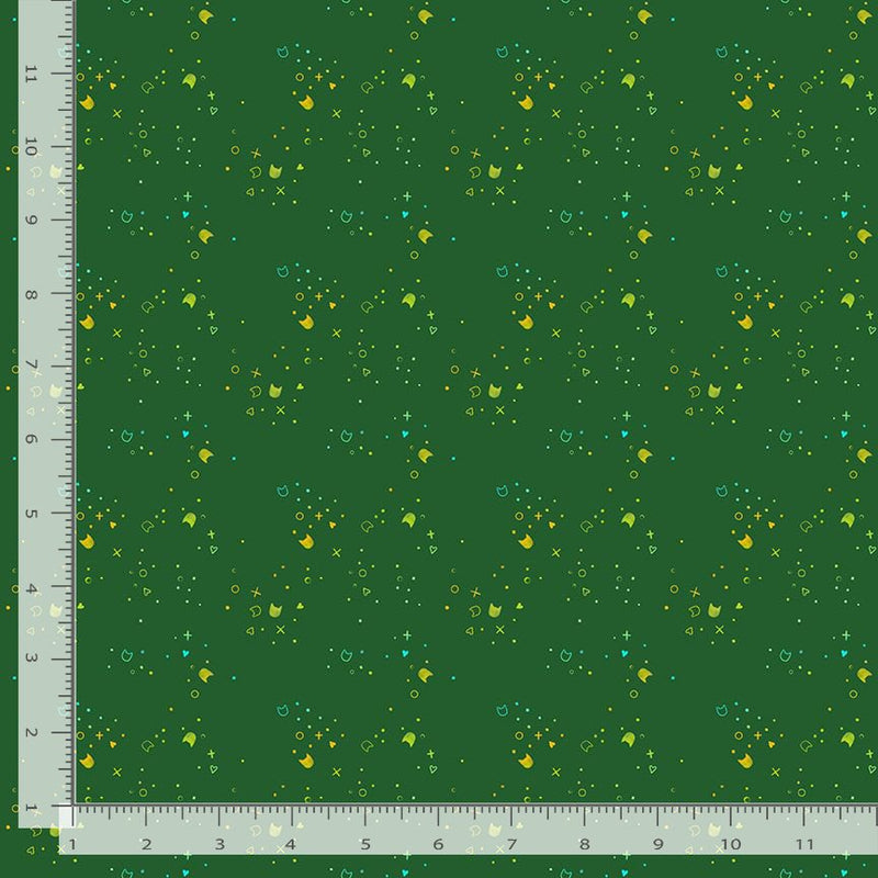 Kitty Litter Quilt Fabric - Blender in Catnip (Green) - STELLA-DPJ300  CATNIP