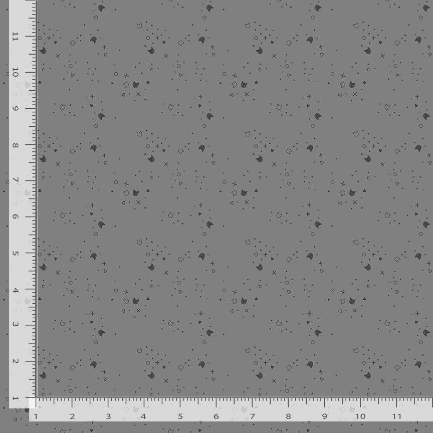 Kitty Litter Quilt Fabric - Blender in Cement (Medium Gray) - STELLA-DPJ300  CEMENT