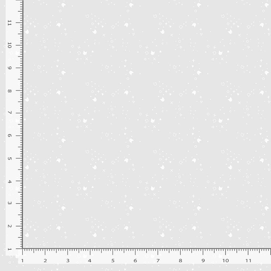 Kitty Litter Quilt Fabric - Blender in Drift (Light Gray) - STELLA-DPJ300  DRIFT