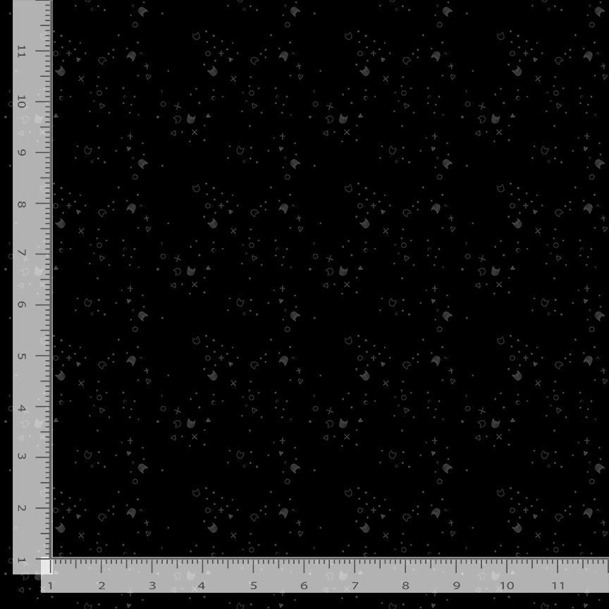 Kitty Litter Quilt Fabric - Blender in Granite (Black) - STELLA-DPJ300  GRANITE