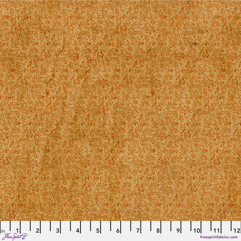 Laboratory Quilt Fabric by Tim Holtz - Flourish in Orange - PWTH192.ORANGE