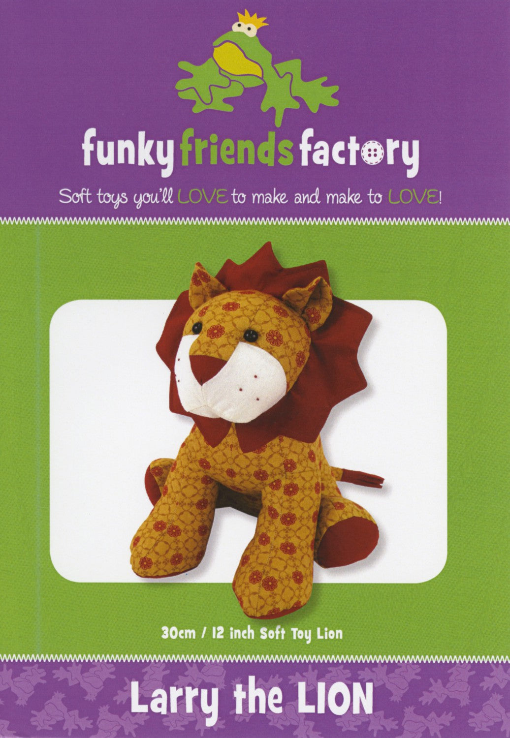 Larry the Lion Stuffed Animal Quilt Pattern - FF4279