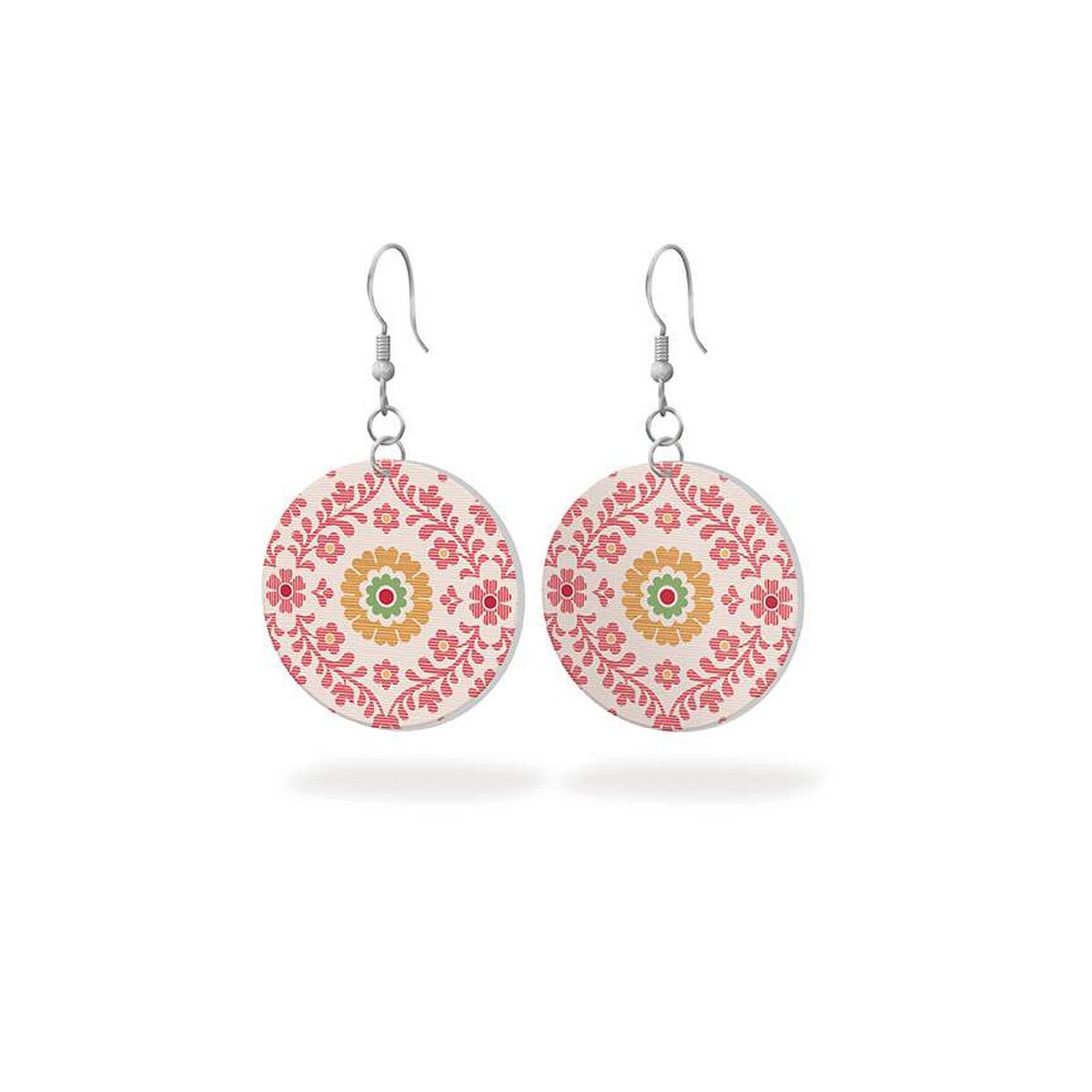 Leather Circle Earrings Piece & Plenty - STRL-45538