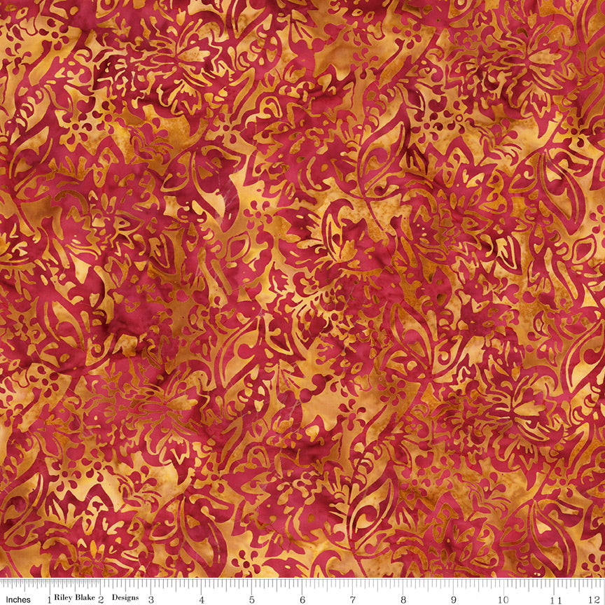 Legacy Expressions Batik Quilt Fabric - Country Lane Red - BT23671-624