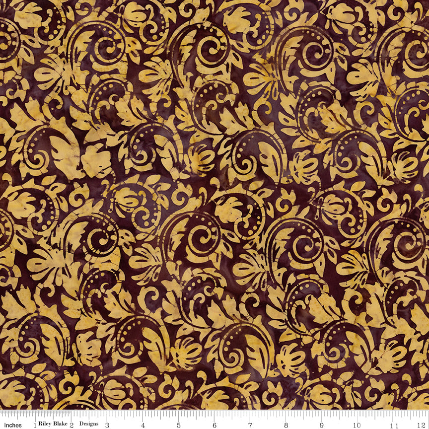 Legacy Expressions Batik Quilt Fabric - Plum Dressing - BT23672-189