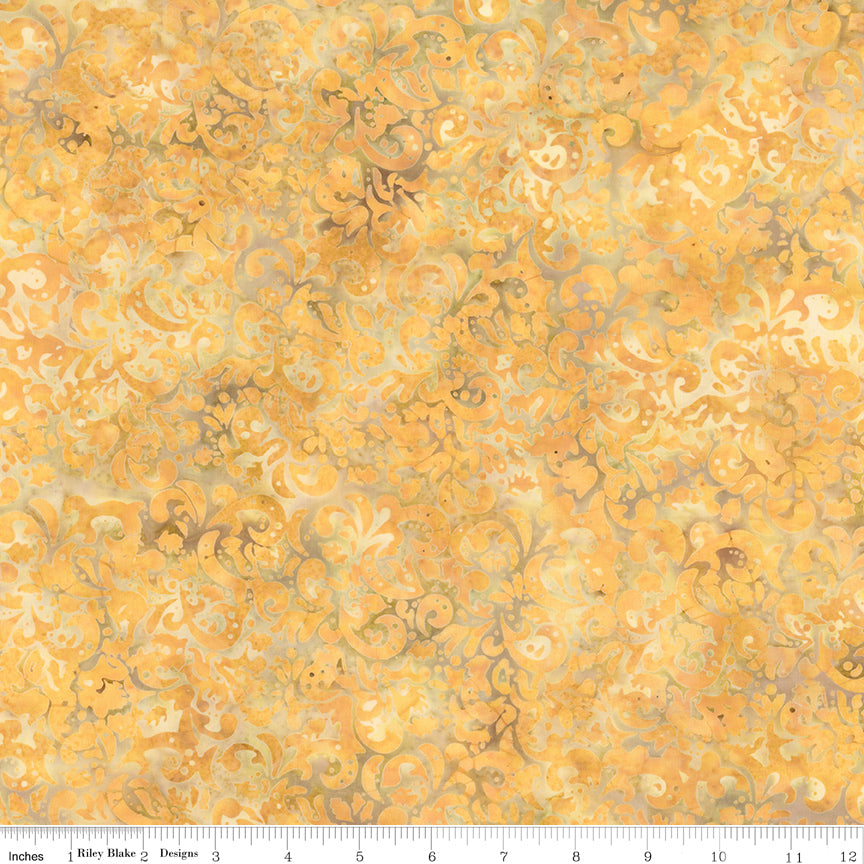 Legacy Expressions Batik Quilt Fabric - Yellow Cream - BT23673-262