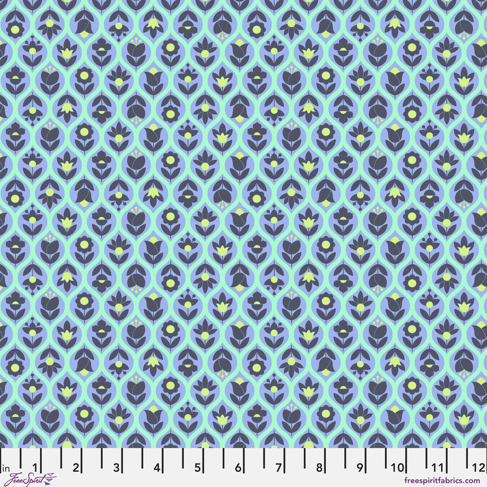 Legendary Cotton Lawn Fabric by Tula Pink - Beg Your Garden in Dream Blue - 54" COTTON LAWN - CLTP002.DREAM