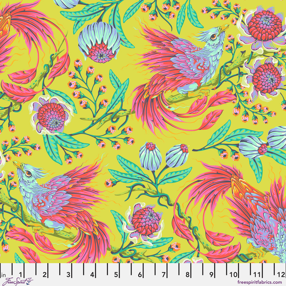 Legendary Cotton Lawn Fabric by Tula Pink - Hot Wings in Apple Green - 54" COTTON LAWN - CLTP001.APPLE