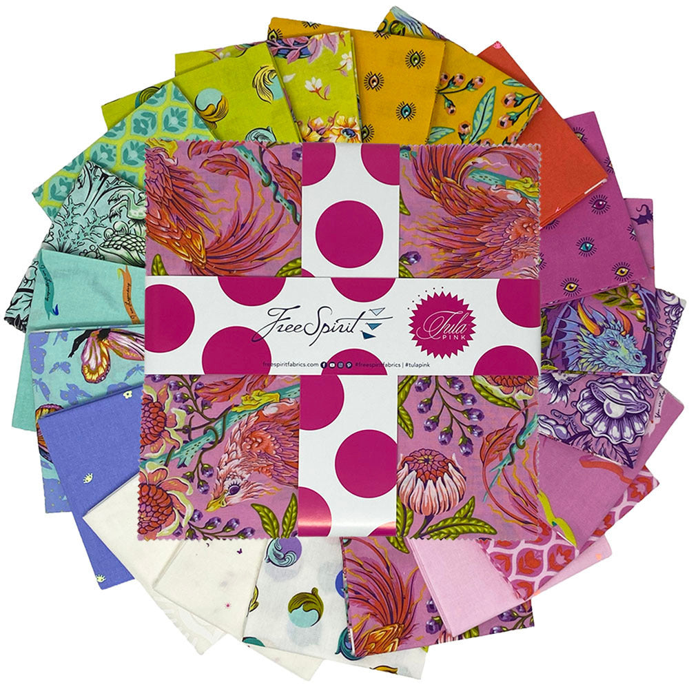 Legendary Quilt Fabric by Tula Pink - 10" Charm Pack - set of 42 10" squares - FB610TP.LEGENDARY