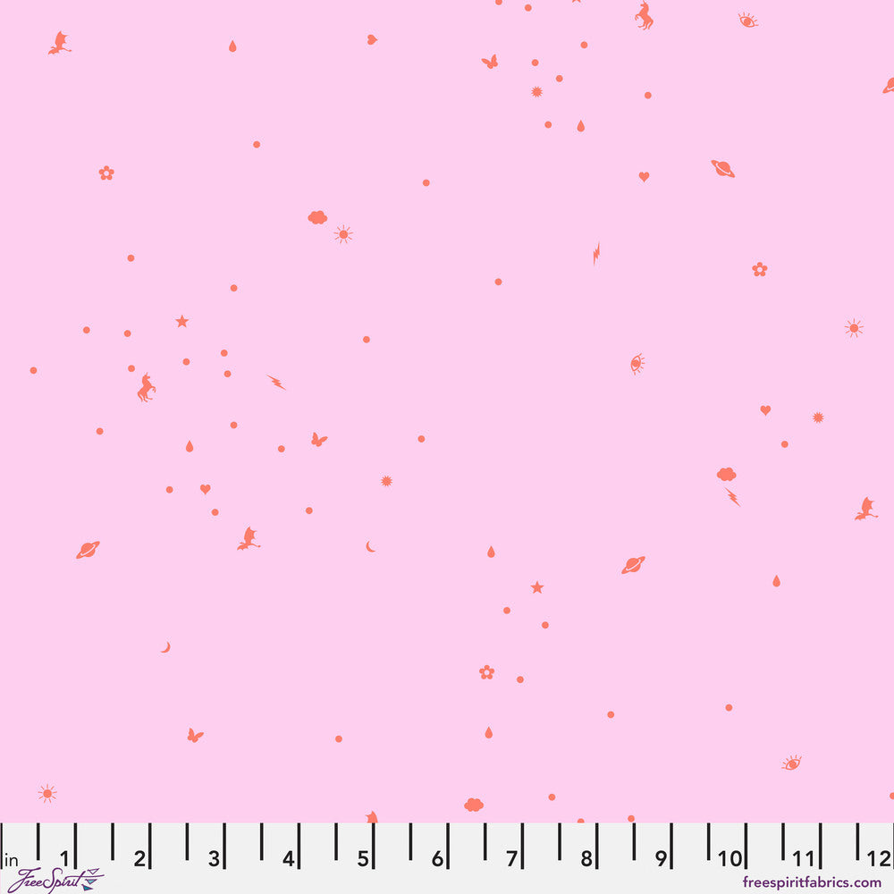 Legendary Quilt Fabric by Tula Pink - Charmed in Candy Pink - PWTP289.CANDY